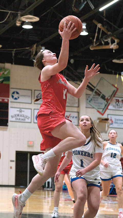 Isabella Williams, pictured in an earlier game, tallied 19 points and nine steals to help Northwest to a win in its final game of the first semester, 74-47 over North Idaho.